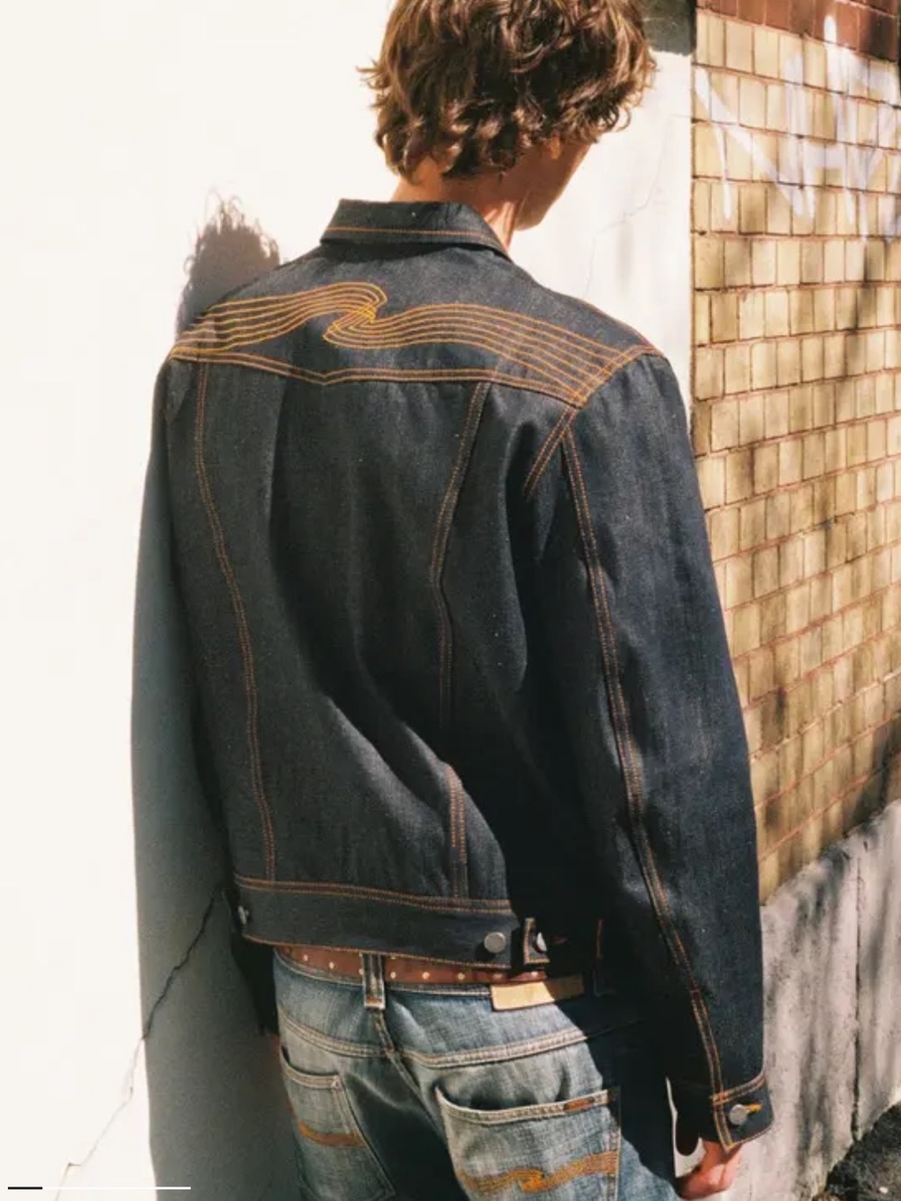 Nudie Jeans Connie Dry Variant denim Jacket . Made in Italy size L